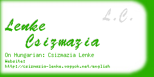 lenke csizmazia business card